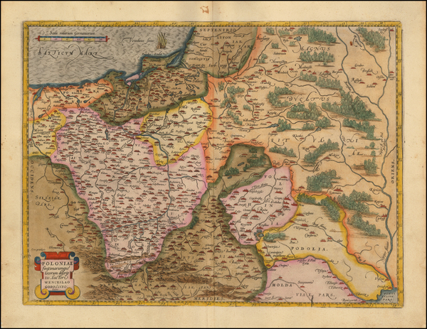 81-Poland and Baltic Countries Map By Abraham Ortelius