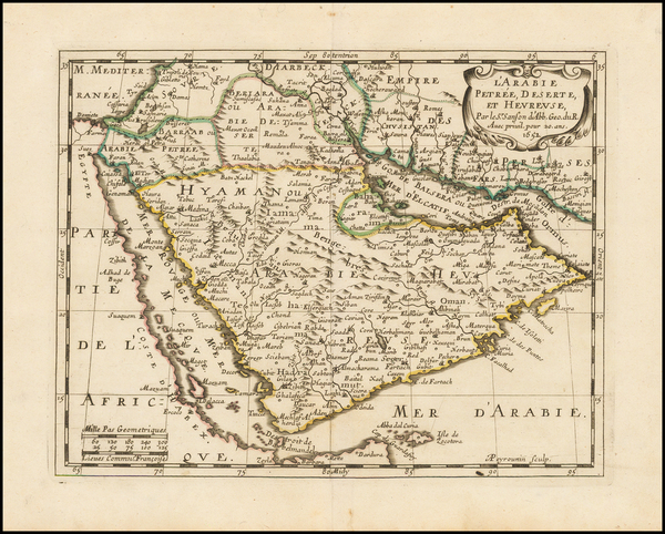 98-Middle East and Arabian Peninsula Map By Nicolas Sanson