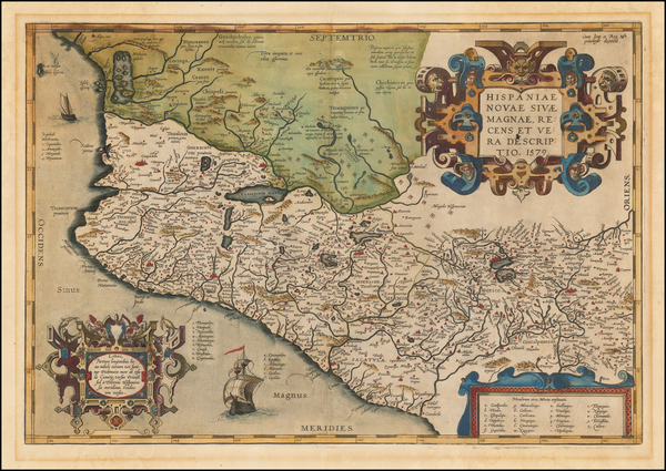 6-Mexico Map By Abraham Ortelius