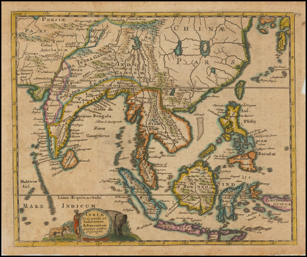 6-China, India, Southeast Asia, Philippines and Other Islands Map By Philipp Clüver