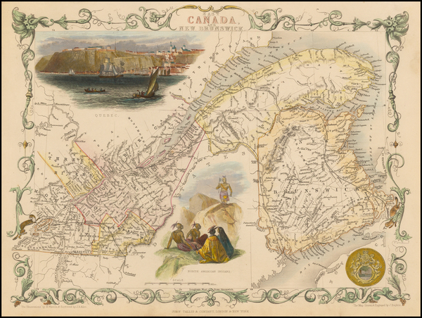 38-Canada Map By John Tallis