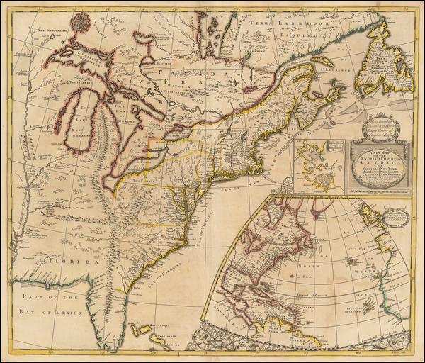 79-United States, New England, Mid-Atlantic and Southeast Map By John Senex