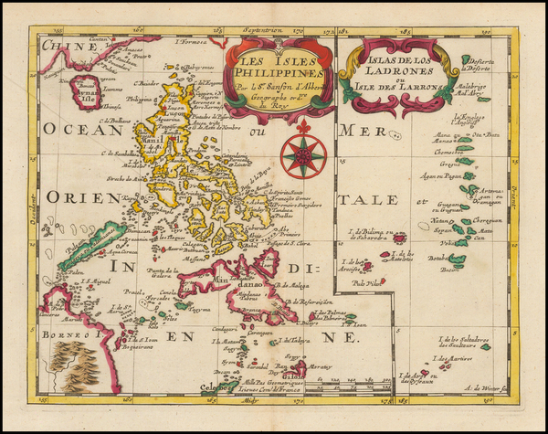 86-Southeast Asia, Philippines and Other Islands Map By Nicolas Sanson