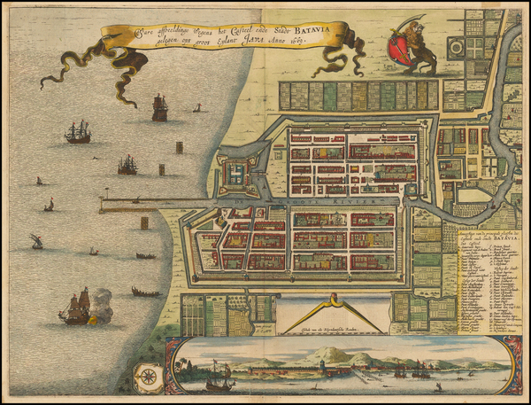 66-Southeast Asia and Indonesia Map By Arnoldus Montanus