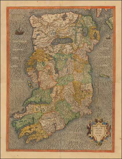 59-Ireland Map By Gerard Mercator