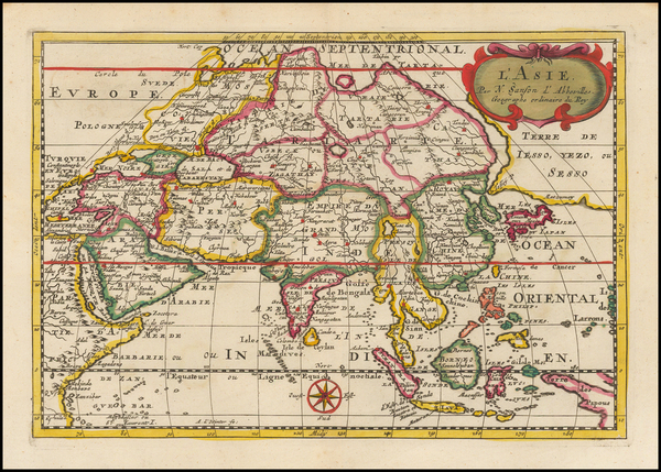 33-Asia and Asia Map By Nicolas Sanson