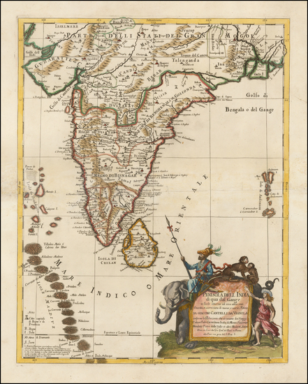 58-India and Other Islands Map By Giacomo Giovanni Rossi - Giacomo Cantelli da Vignola