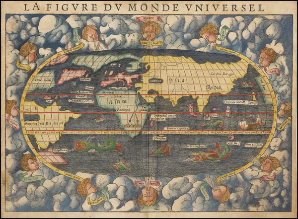 63-World and World Map By Sebastian Munster