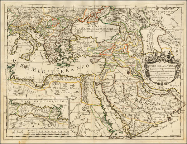 22-Turkey, Mediterranean, Middle East, Turkey & Asia Minor, Egypt and Greece Map By Giacomo Gi