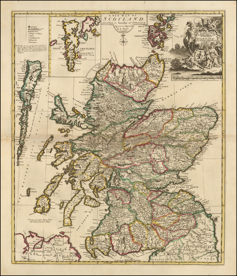 35-Scotland Map By John Senex