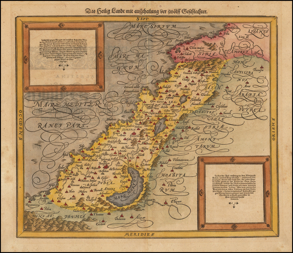 76-Holy Land Map By Sebastian Munster