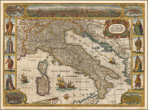 69-Italy Map By Cornelis II Danckerts