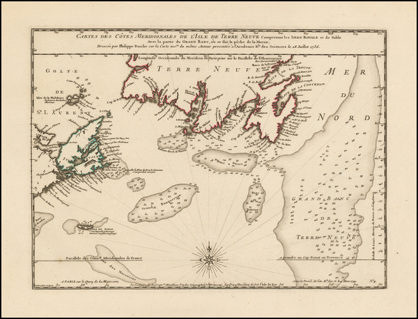 28-Eastern Canada Map By Philippe Buache