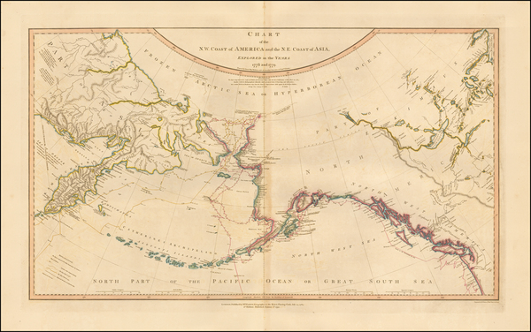 43-Alaska, Russia in Asia and Canada Map By William Faden