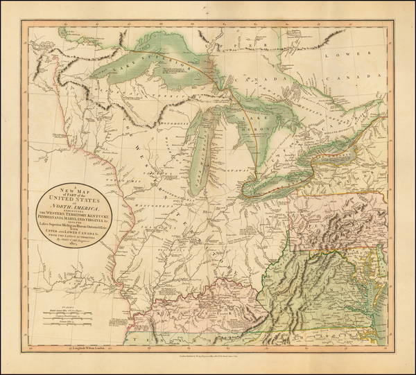 17-Mid-Atlantic, Midwest and Canada Map By John Cary