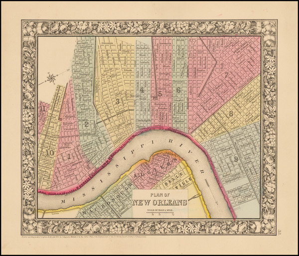 95-South Map By Samuel Augustus Mitchell Jr.