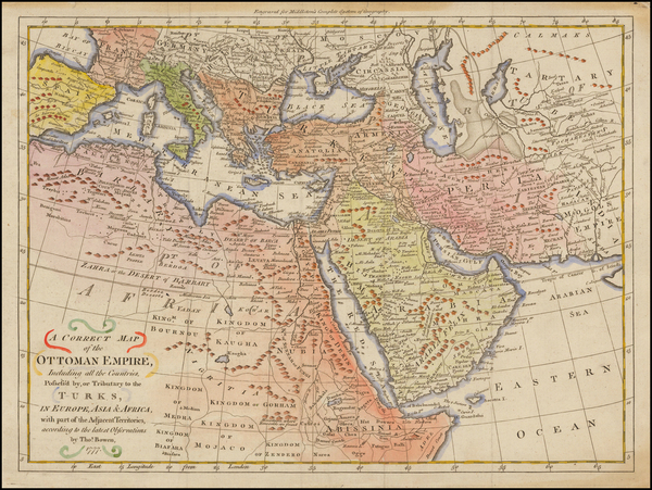 17-Turkey, Middle East, Turkey & Asia Minor and North Africa Map By Thomas Bowen