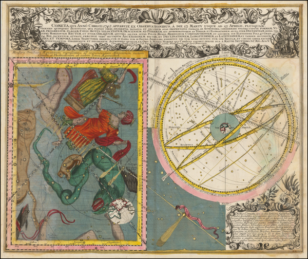 9-Celestial Maps Map By Matthaus Seutter