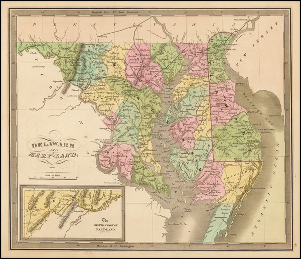 42-Mid-Atlantic, Maryland and Delaware Map By Jeremiah Greenleaf