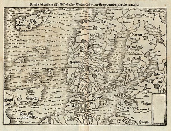 68-Europe, Baltic Countries, Scandinavia, Iceland and Balearic Islands Map By Sebastian Munster