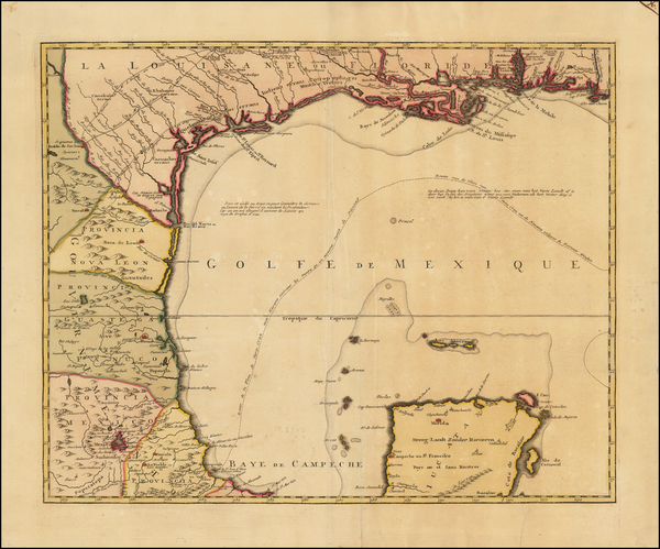 38-South, Texas and Mexico Map By Reiner & Joshua Ottens