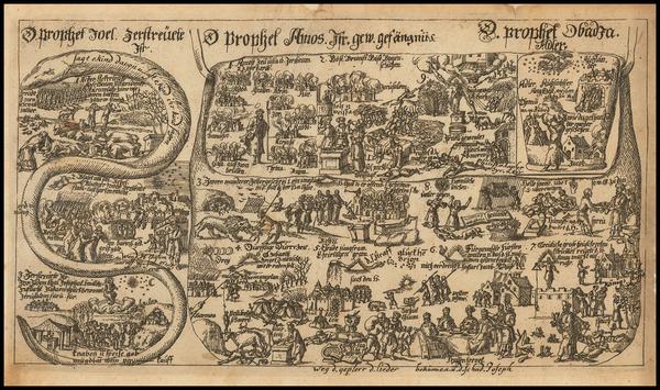 40-Comic & Anthropomorphic Map By Johannes Buno