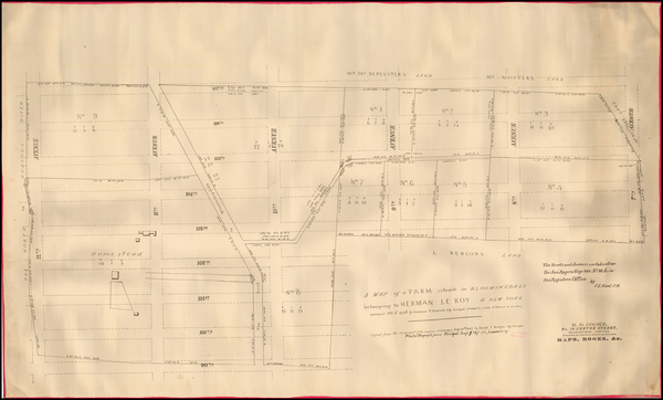 26-New York City Map By Casimir Goerck / Richard D. Cooke / Joseph Bridges