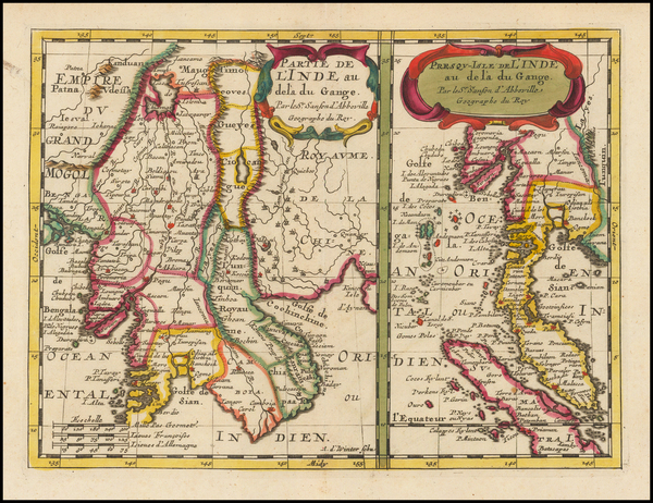 93-Southeast Asia Map By Nicolas Sanson
