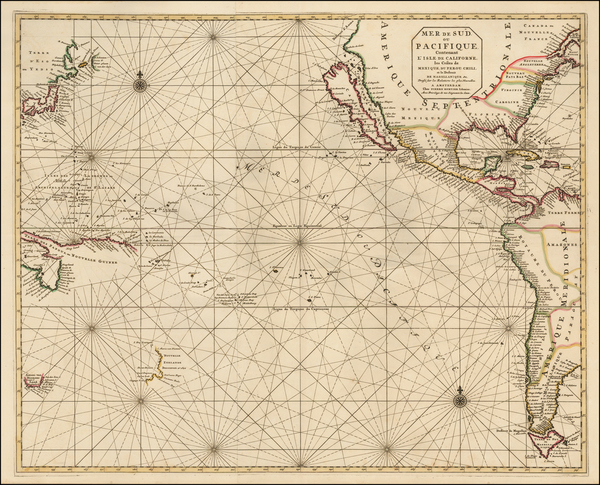 47-Pacific, Australia, New Zealand and California as an Island Map By Pierre Mortier