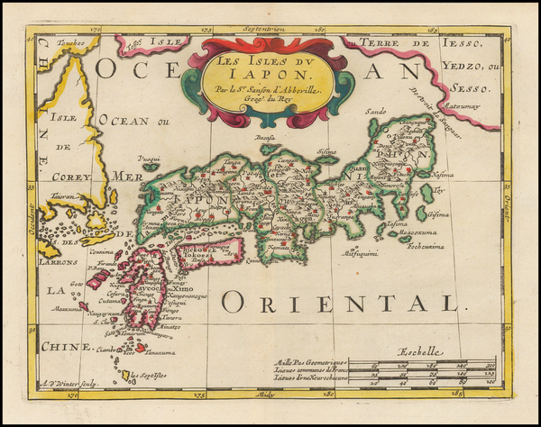 36-Japan and Korea Map By Nicolas Sanson