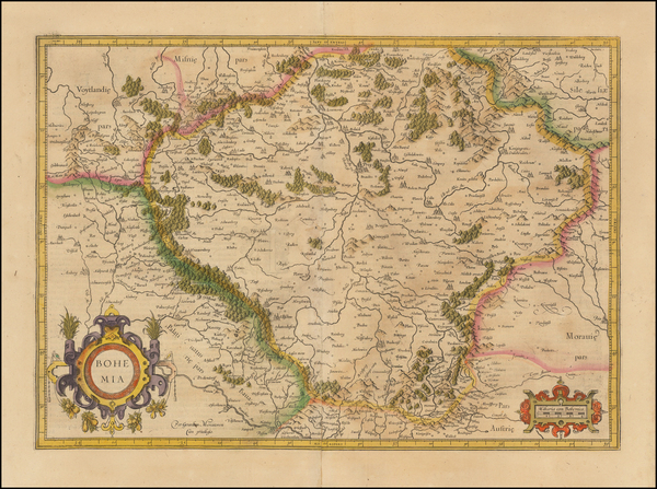 28-Czech Republic & Slovakia Map By  Gerard Mercator