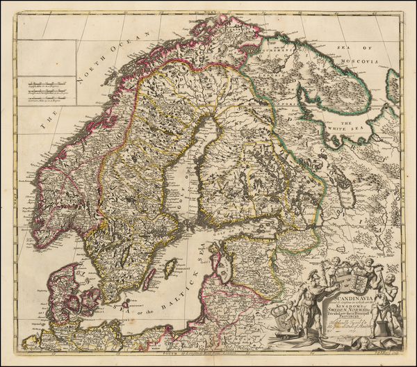 44-Baltic Countries, Scandinavia and Finland Map By John Senex