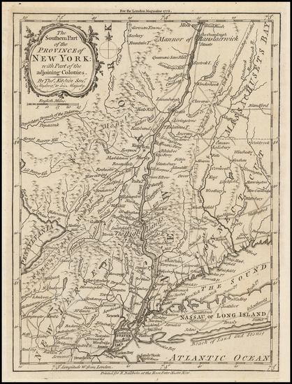 45-New York State Map By London Magazine