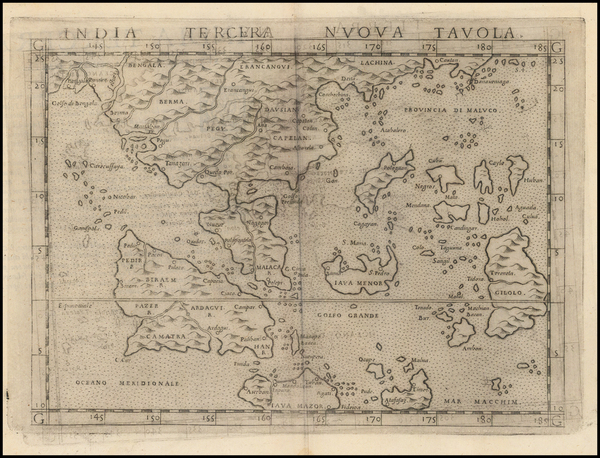 43-Philippines, Indonesia and Malaysia Map By Girolamo Ruscelli