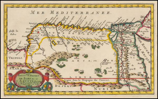 85-Egypt and North Africa Map By Nicolas Sanson