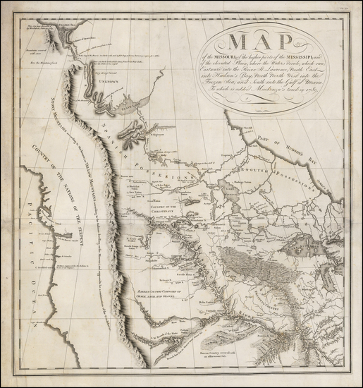 81-United States, South, Plains, Rocky Mountains, California and Canada Map By Georges Henri Victo