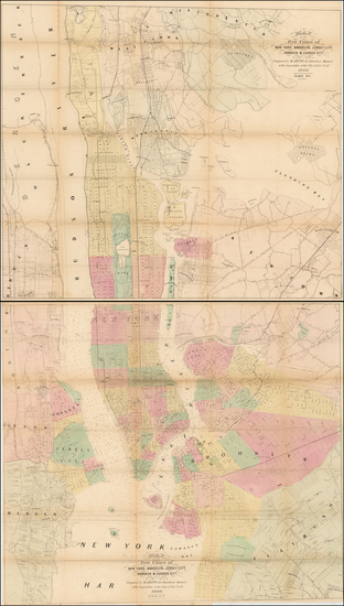 55-New York City Map By Matthew Dripps  &  Valentine's Manual