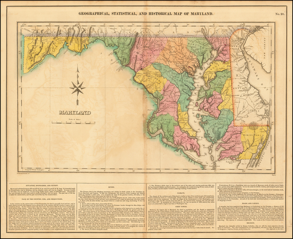 64-Maryland Map By Henry Charles Carey  &  Isaac Lea