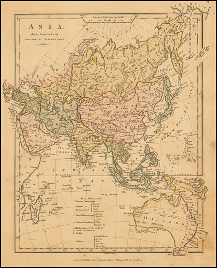 14-Asia, Australia & Oceania and Oceania Map By Robert Wilkinson