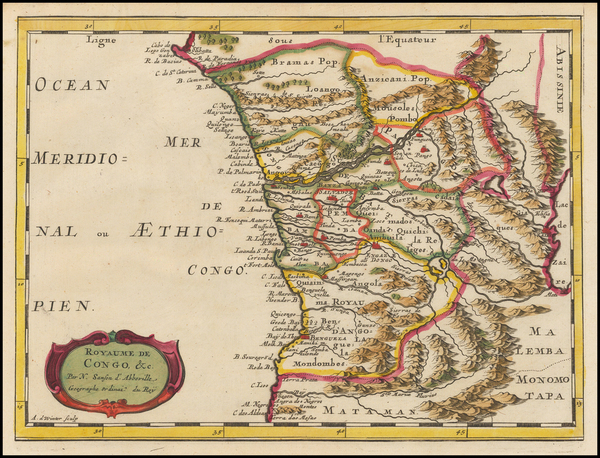 61-West Africa Map By Nicolas Sanson