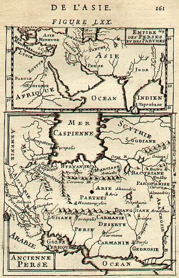 47-Asia, Middle East and Turkey & Asia Minor Map By Alain Manesson Mallet