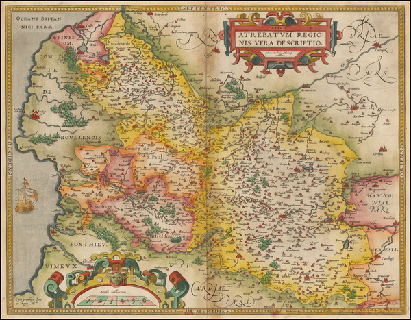 38-France Map By Abraham Ortelius