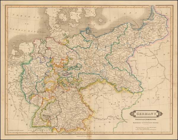 74-Baltic Countries and Germany Map By Daniel Lizars