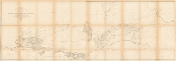 78-California Map By U.S. Pacific RR Surveys