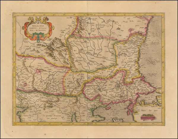 97-Romania and Balkans Map By  Gerard Mercator