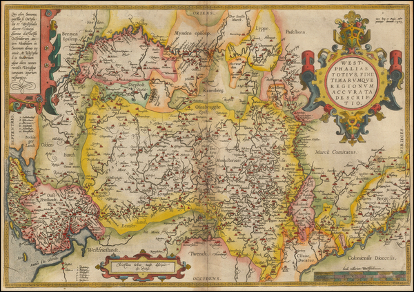 89-Germany Map By Abraham Ortelius