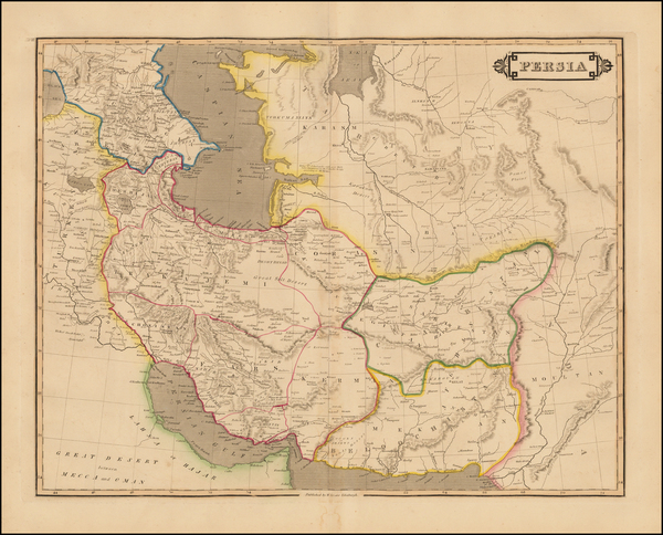 24-Central Asia & Caucasus and Middle East Map By Daniel Lizars