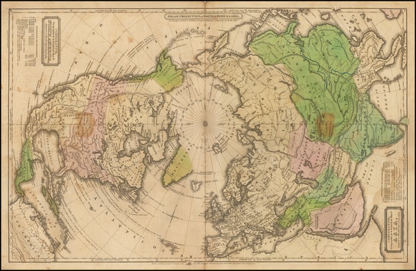 52-Northern Hemisphere and Polar Maps Map By William Woodbridge