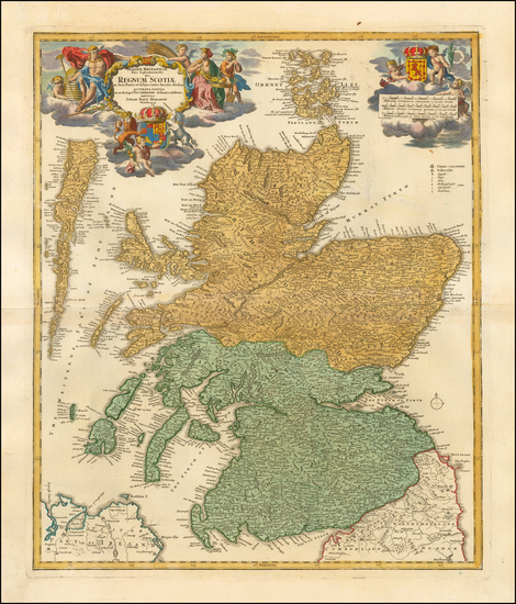 42-Scotland Map By Johann Baptist Homann