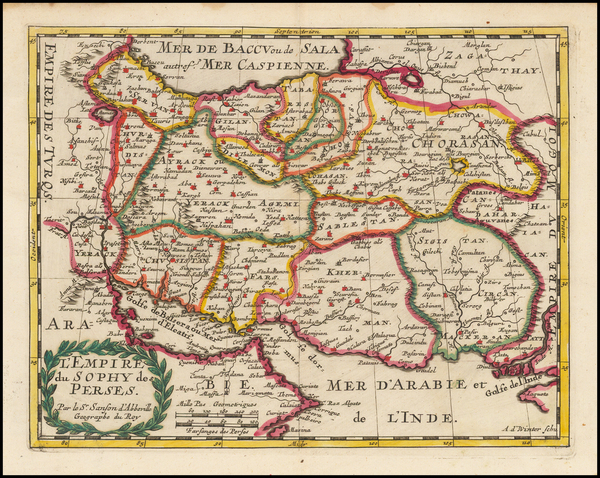 25-Central Asia & Caucasus and Middle East Map By Nicolas Sanson